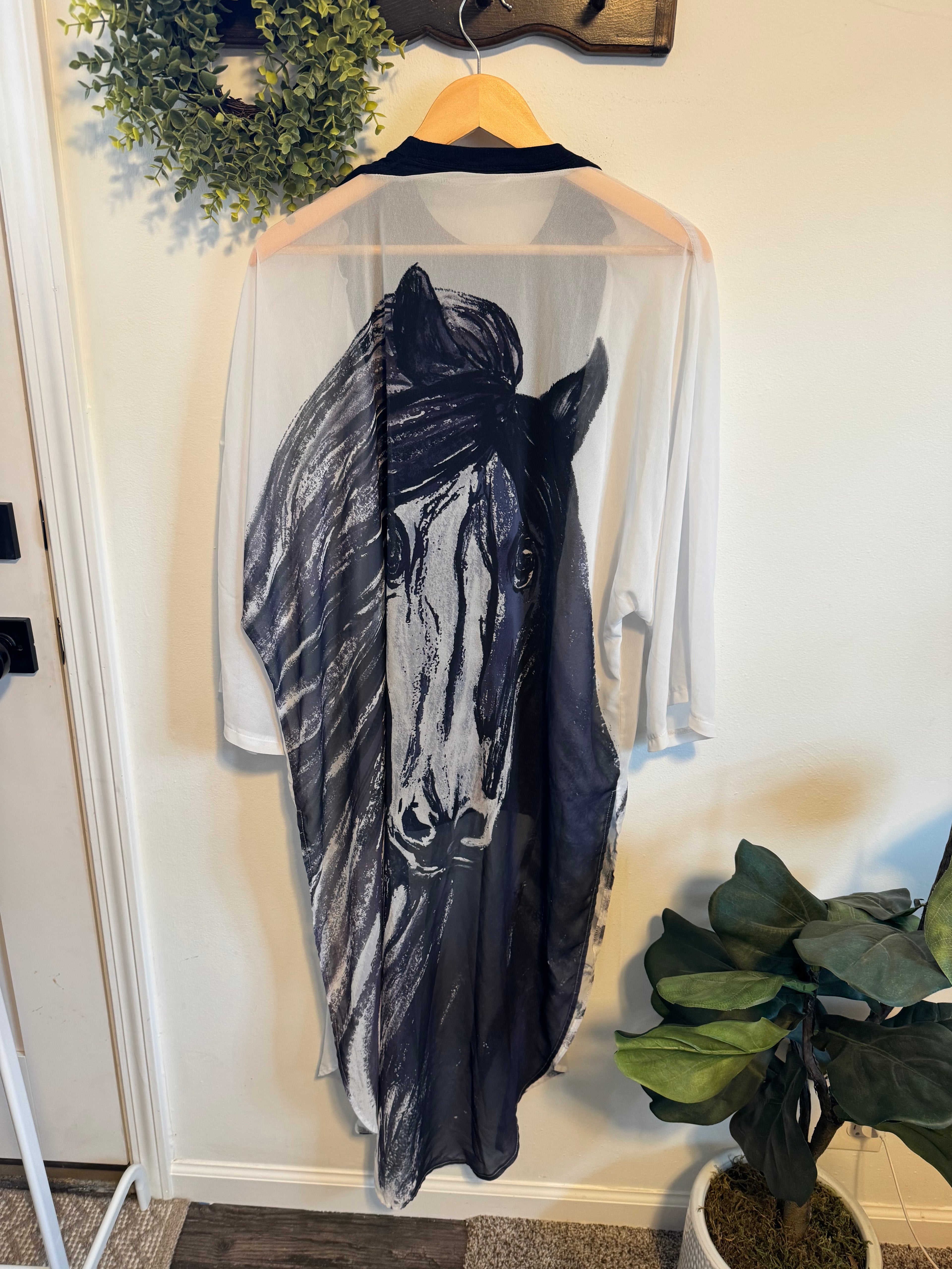 Billy Ray Cyrus Tee with Horse Kimono