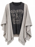 Halloween Poncho Skeleton Cabaret