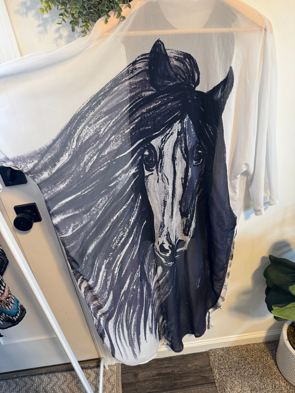 Billy Ray Cyrus Tee with Horse Kimono