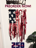 Upcycled American Flag Wall Hanger